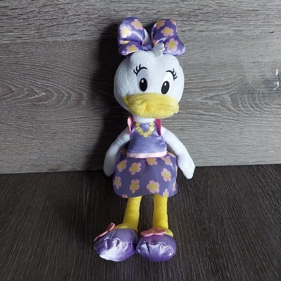 Disney Junior Flower Daisy Duck 9-inch Bean Plush - Picture 1 of 5